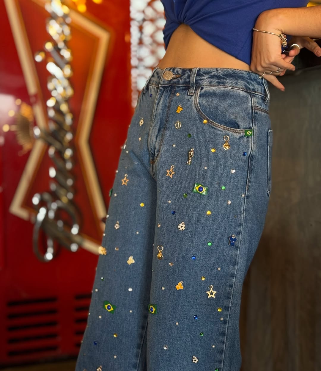 Calça Wide Leg Brasil Bossa
