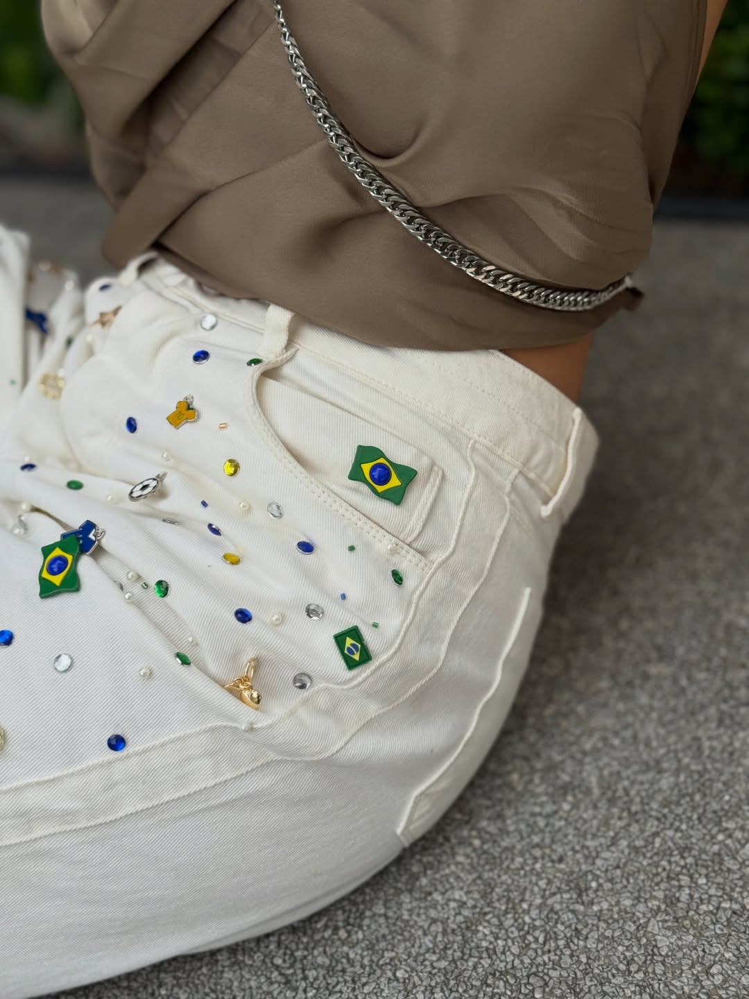 Calça Wide Leg Brasil Bossa Branca