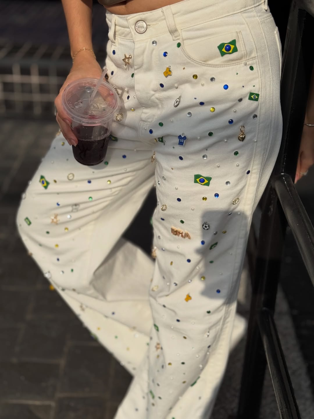 Calça Wide Leg Brasil Bossa